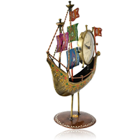 Ship Themed Metal Table Clock, an Ideal Corporate Gift