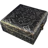 Square shaped wooden jewelry box 