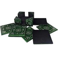 Tea coasters in dark green colour suitable for various purposes