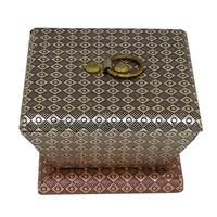 Traditionally handcrafted wooden storage box with a removable lid