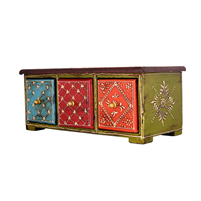 Vibrant Wooden 3 Drawer Organizer - Ideal for Return Gifts