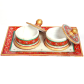 Marble Serving Tray with twin bowls-bh-0022