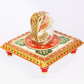 marble ganesh with chowki golden work for gifts online