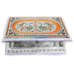 square shaped dryfruit box with meena work