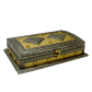 Crafted wooden dry fruit box designed with resin and brass BH-0610-1