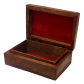 Alluring barnish coloured wooden box with carving BH-0613-2