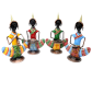 Vibrant and superbly crafted metal tribal musician dolls for household decoration BH-0620-1