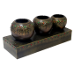 Artistically crafted t-lite candle holder made from wood BH-0622-1