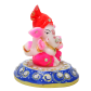 Spiritual turban ganesh idol on chowki BH-0642-1