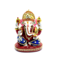 boontoon metal and stone ganesh with red stand
