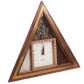 Triangular shaped Hand crafted Gemstone Wall clock