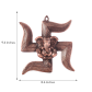 Ganesha on swastik metal wall hanging