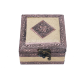Single compartment engraved resin jewellery box
