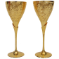 wine glasses gold plated