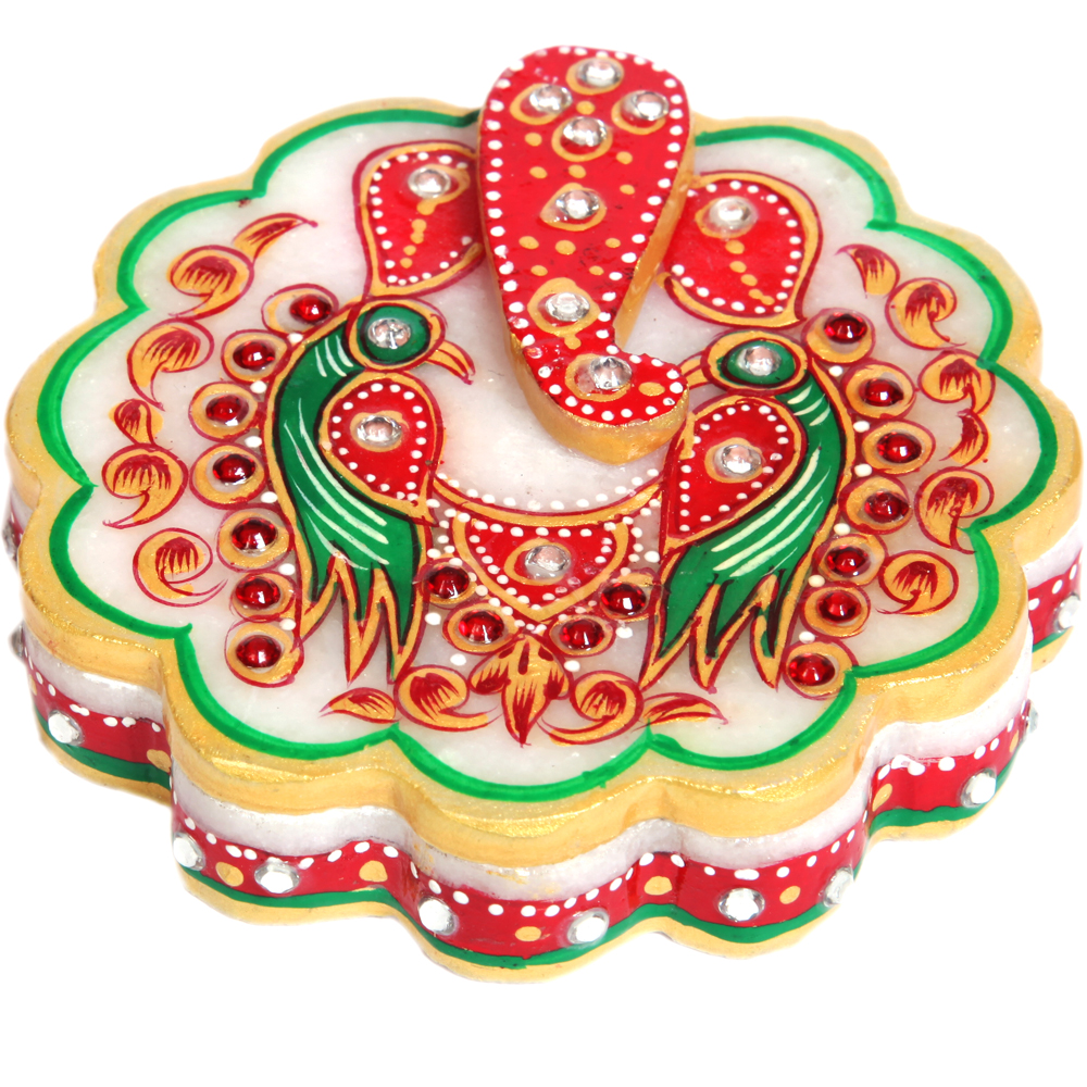 Ganesh & Parrot Design Chopra Marble Items For Ladies