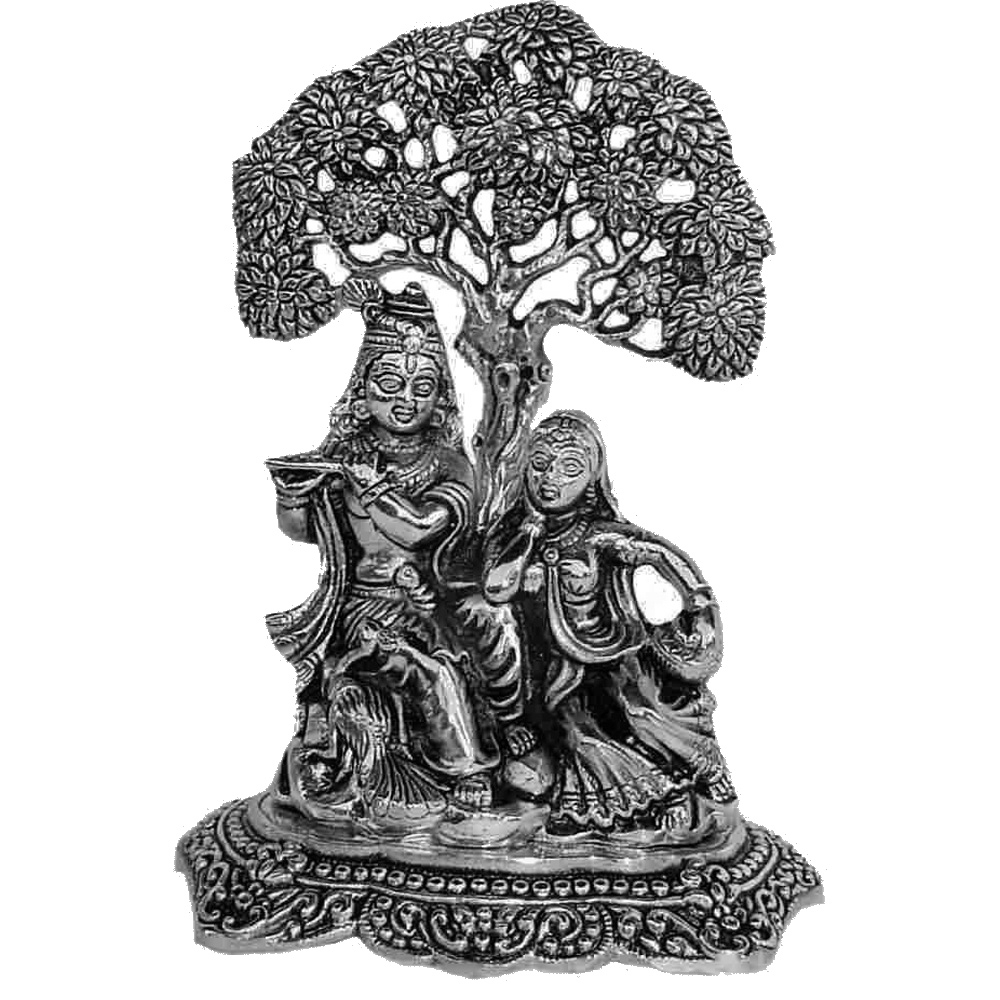 Oxidised Radha Krishna idol | Boontoon