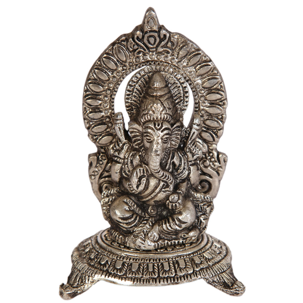 Oxidized Chowki Embossed Lord Ganesh Online As Divine Gift