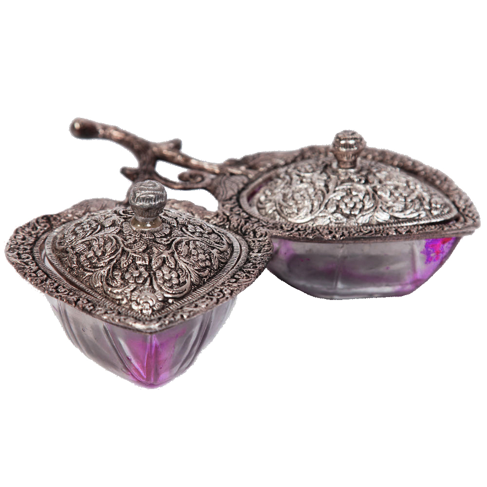 Oxidized Handcrafted Dibbi Dry Fruit Box With Lid Online