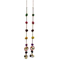 Set of 2 door hanging with colorful pompom detailing