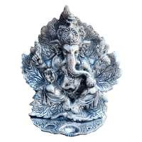 White metal chaturbhuj Lord Ganesha