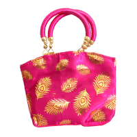 Pink Clutch Bag with round handle