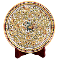 Decorative Marble Plate with Gold Handwork 