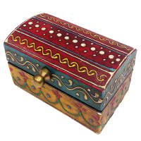 Multicolor Wooden Embossed Box for Wedding Favors