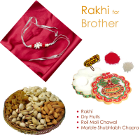 Graceful rakhi for bhaiya, flower chopra &amp; dry fruits