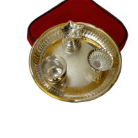 Handicraft Pooja Thali As German Silver Gift Items Online