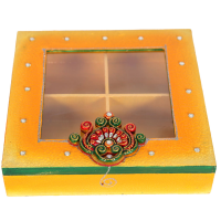 Wooden Kundan Handcrafted Dry Fruits Gift Pack Online