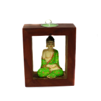 Meditating Buddha Candle Stand