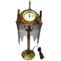 Ornamental Brass Handicraft Table Clock & Night Lamp Online