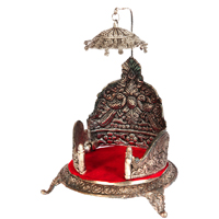 Oxidized Handicraft Singhasan With Chatra For Pooja Online 