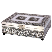 Oxidized Crafted Traditional Velvet Jewellery Box Online