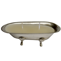 White Metal T-lite in Tub Shape For Home Decor