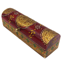 Wood & Brass Box with Embossed Work For Ladies