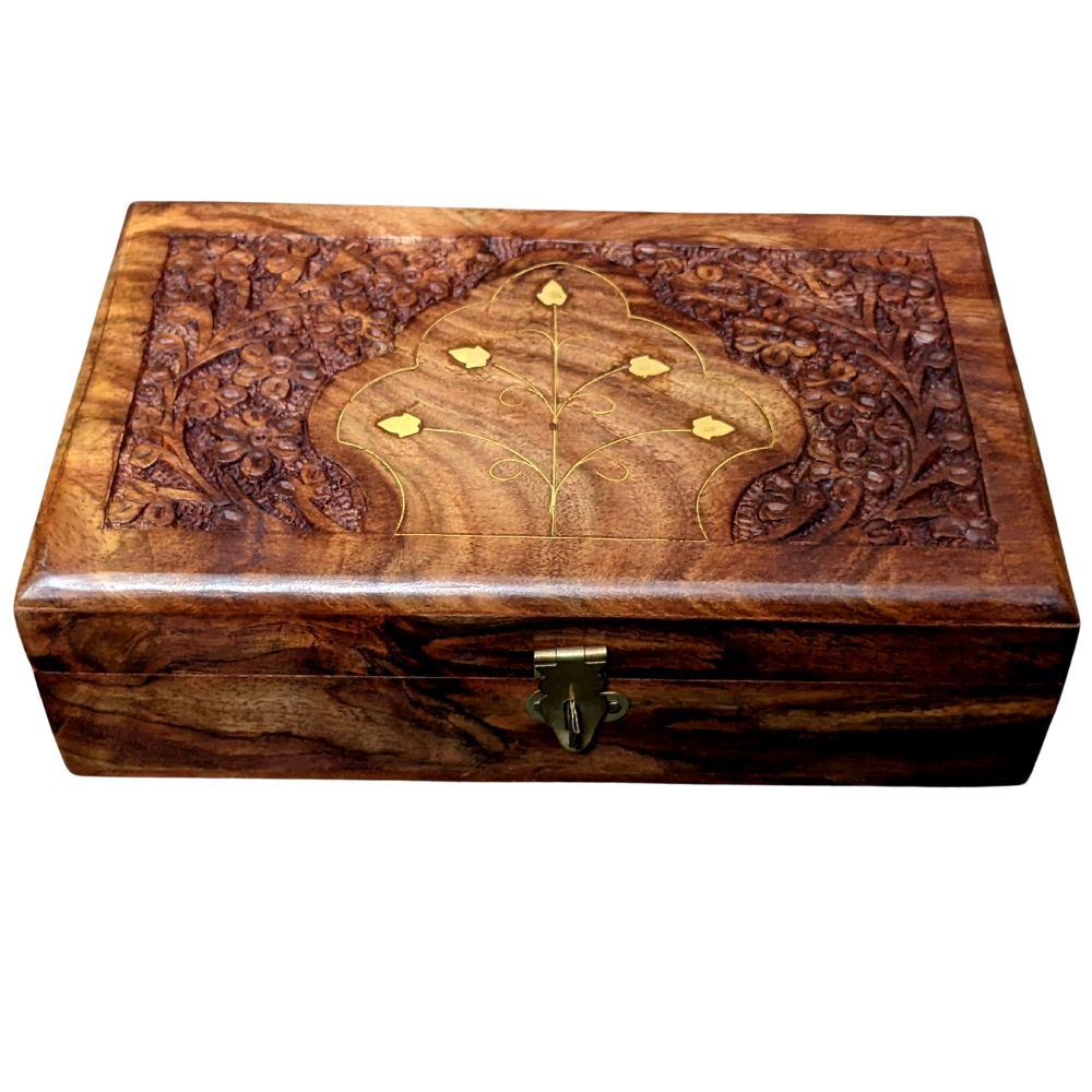 Rich hand crafted box made of finest quality wood