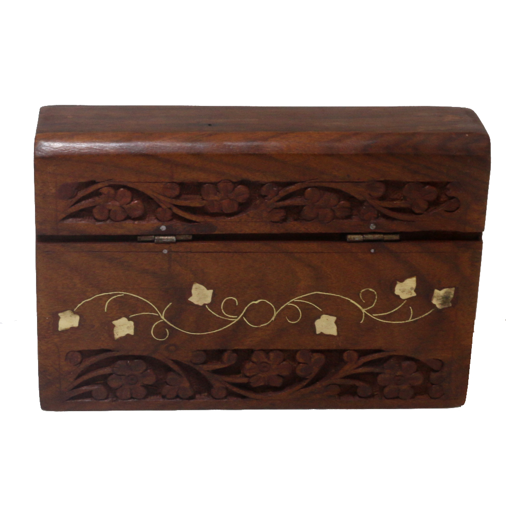 Wooden Box etched with traditional design for domestic use