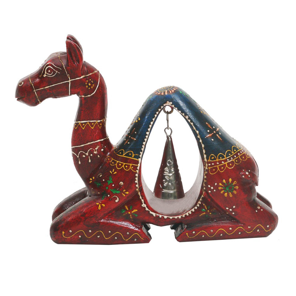 Wooden Camel With Iron Bell