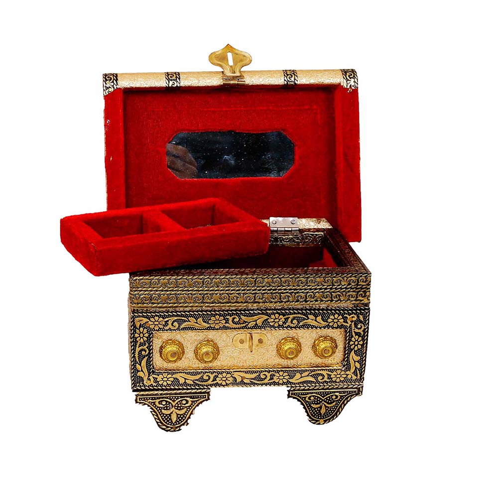 Beautifully engraved hard top resin jewellery box | Boontoon