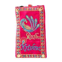 Traditional magenta pouch handle bag