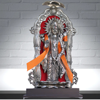 Oxidised Silver Plated Ayodhya Ram Idol for Puja Decor