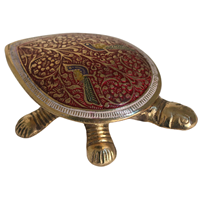 Handcrafted Brass Meenakari Tortoise Vastu Decorative Gift