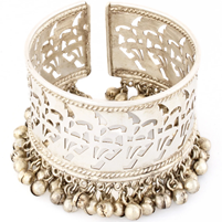 Beautiful silver-plated brass bangle
