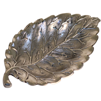 Handcrafted Silver Plated Oxidised Leaf Bowl Elegant Decor