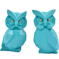 High-Quality Pair Of Beautiful Blue Colored Owls To Add Charm And Beauty To Your Room