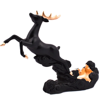 Polyester Resin Made Decorative Deer In The Shape Of A Wine Holder