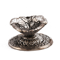 Oxidised metal hand shaped diya