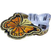 Butterfly Shaped Dry Fruit Box Crafted Of Marble Meenakari