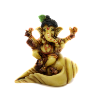 Cute Ganesha on Conch shell